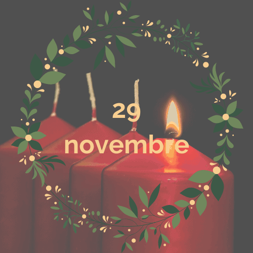 1er bougie du calendrier allumée