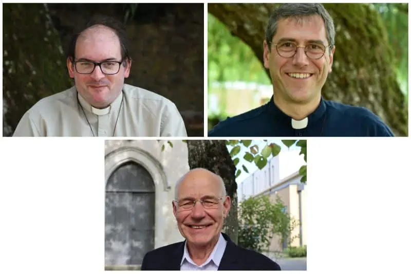 Portraits des pères Benoît Pierre, Amaury de La Motte Rouge et Benoît Augu