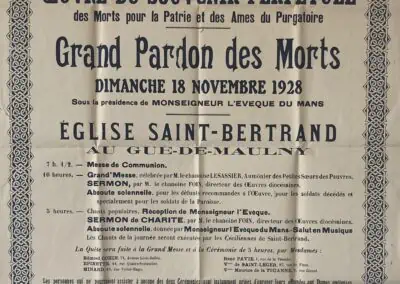 Grand Pardon des Morts à l'église Saint-Bertrand, affiche, 1928