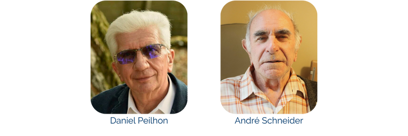 Portraits des pères Jean-Christophe Delente et Julien Sossou