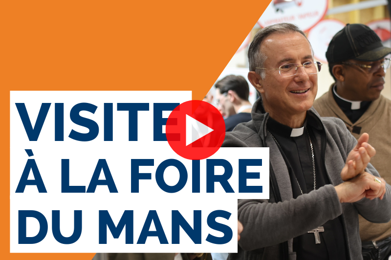 Mgr Vuillemin en visite à la Foire du Mans 2025