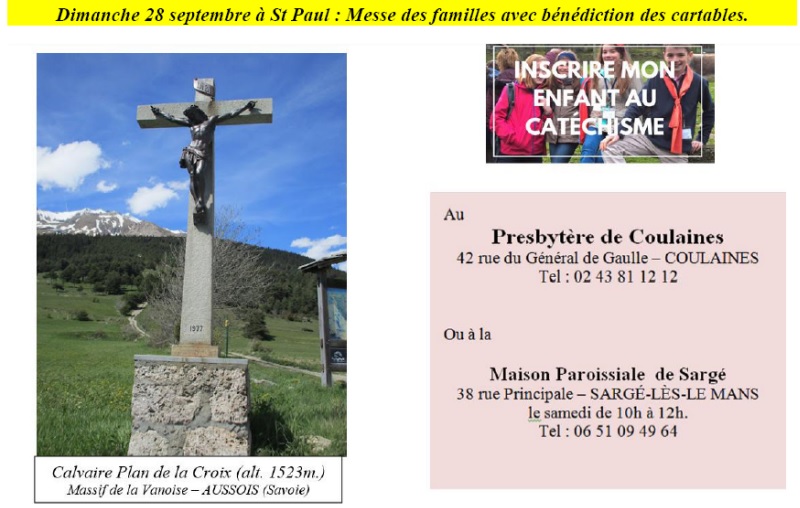 Les annonces de la semaine Du 6 au 14 septembre 2025