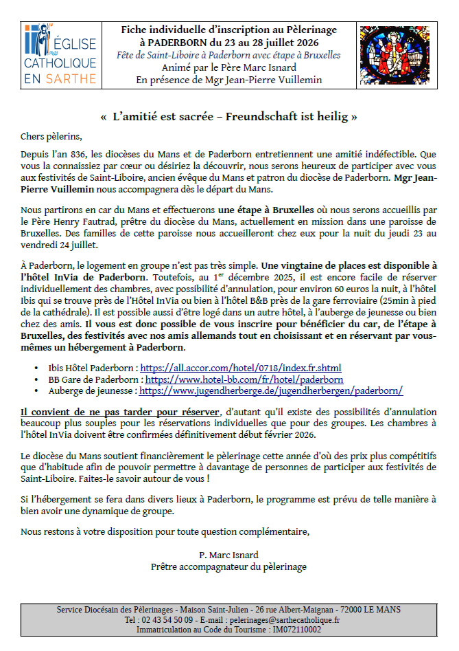 Fiche inscription Paderborn 2026