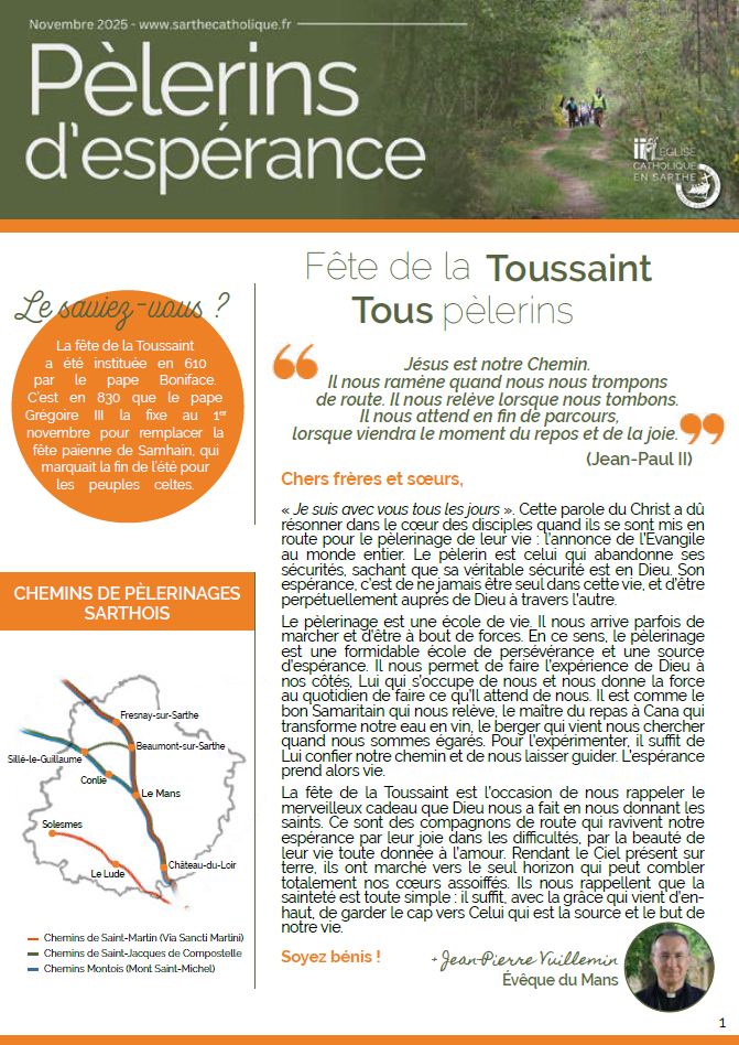 Pèlerins d'espérance Toussaint 2025 couv