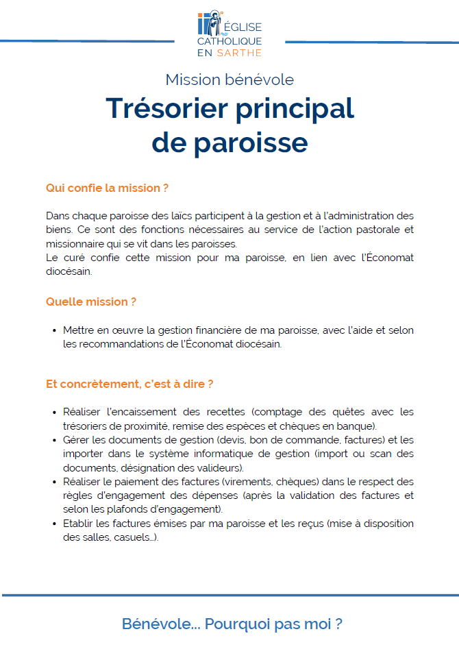 Fiche mission Trésorier paroisse