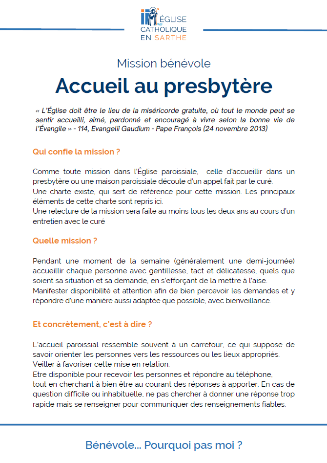 Fiche mission accueil presbytère