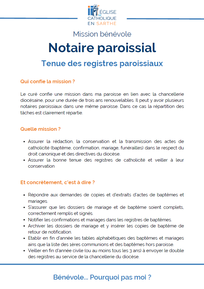 Fiche mission notaire paroissial