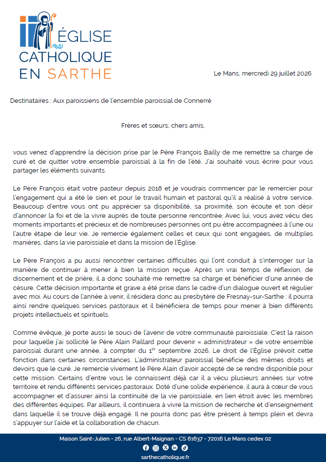 Lettre paroissiens Connerré 07 26