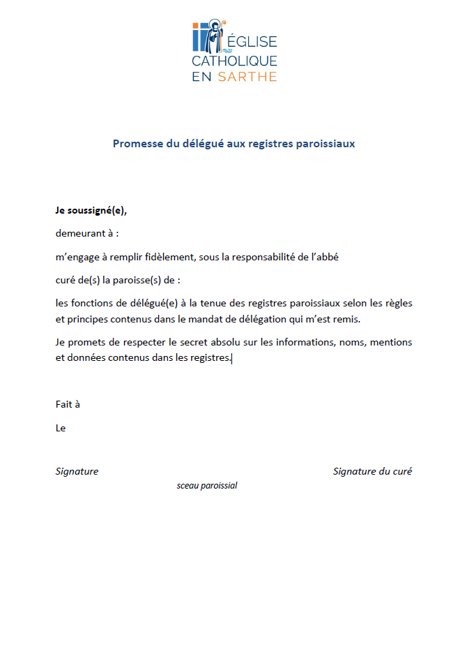 Promesse délégué registres